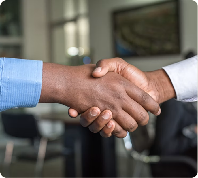 Partners shaking hands